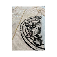 Sheer Distressed Graphic Long Sleeve T-shirt