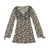 Made in Italy Floral Mesh Wrap Style Dress