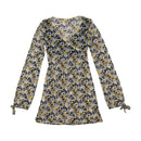 Made in Italy Floral Mesh Wrap Style Dress