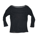 Transparent Black Glittery Top