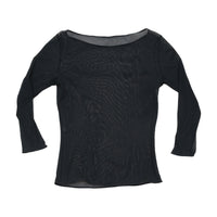 Transparent Black Glittery Top