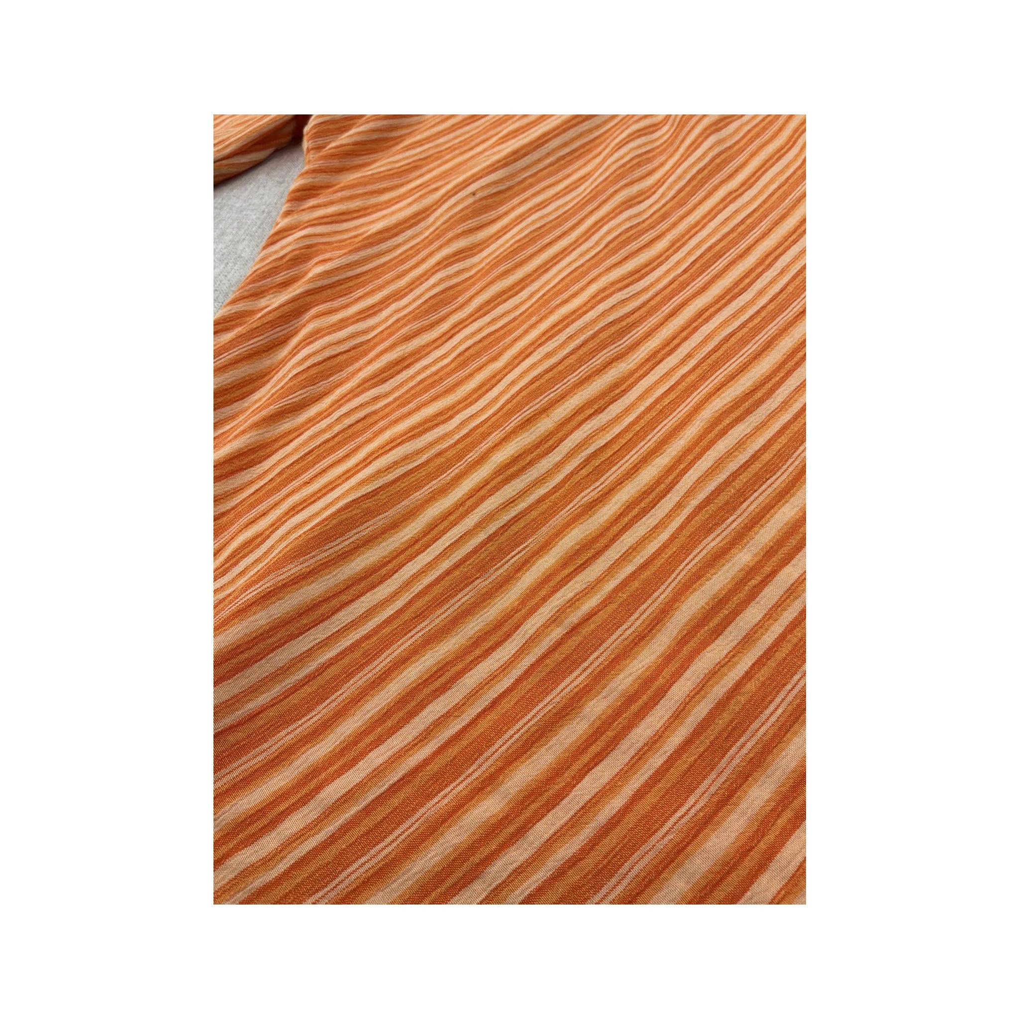 Blusa Pimkie laranja de Manga de Sino às riscas