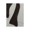 Brown Crochet Knit V-Neck Sweater