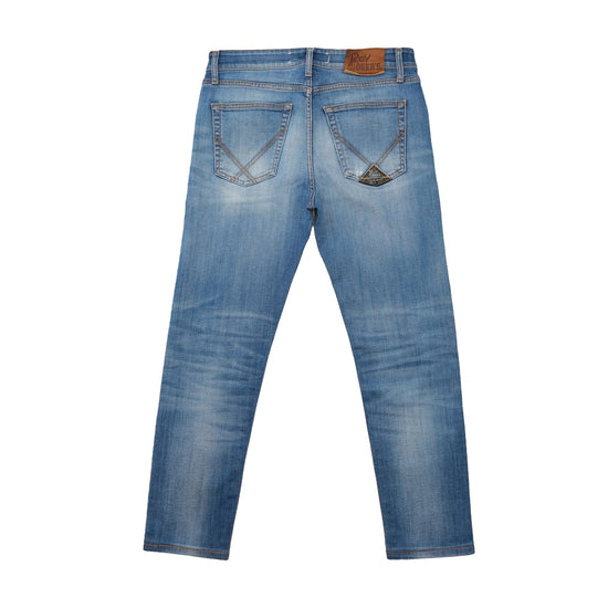Roy Rogers Light Wash Cotton Blend Slim Straight Jeans