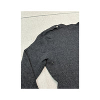 Burberry Wool V-Neck Sweater with Check Elbow Patches
