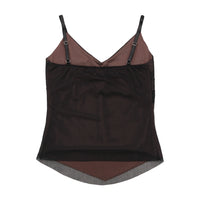 Vintage Brown Sheer Lace Beaded Cami Tank Top (repriced)