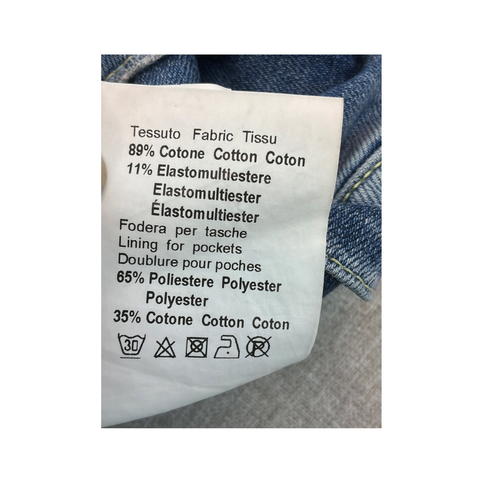 Dondup Light Wash Cotton Denim Mini Skirt