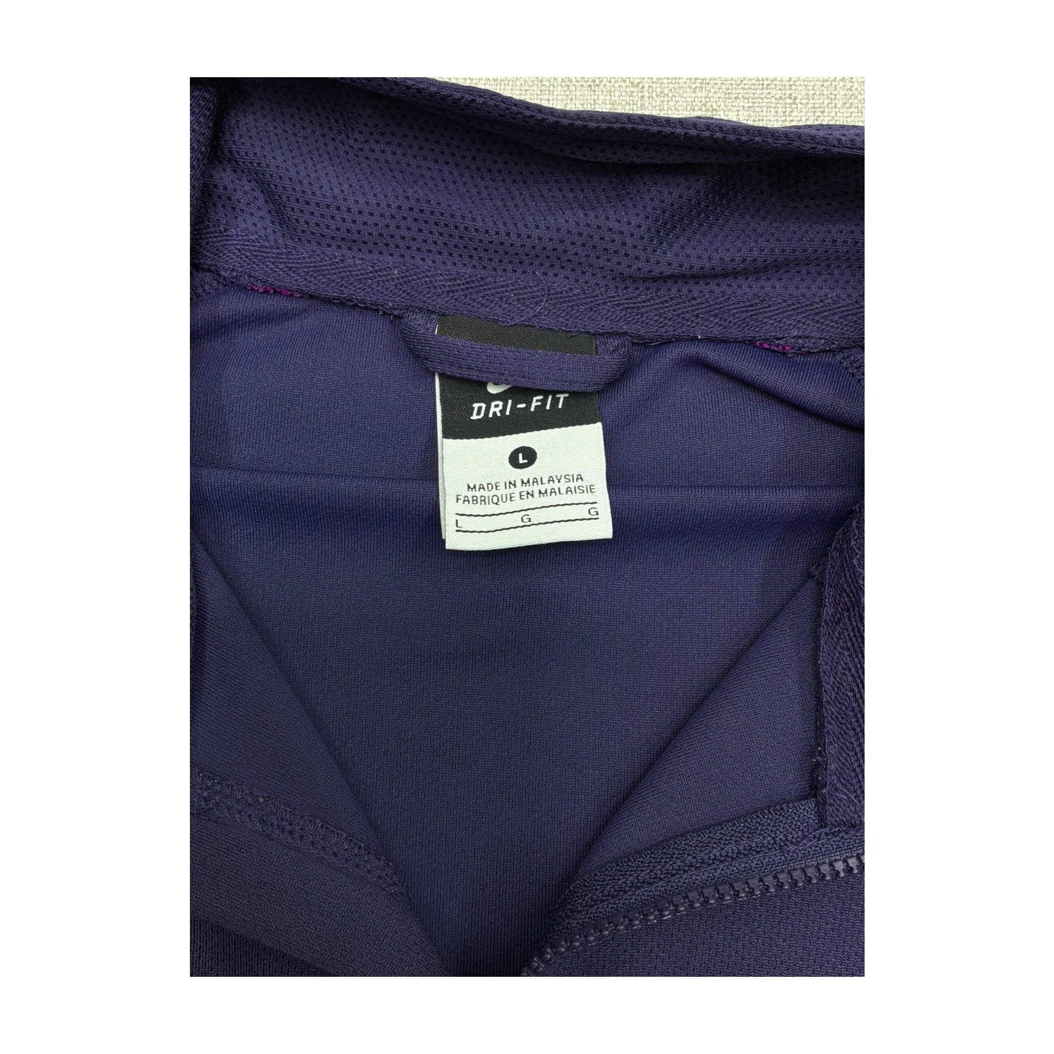 Camisola de Corrida Nike Dri-FIT roxa com Meio Fecho