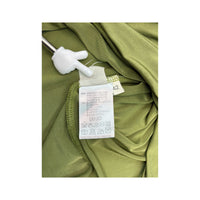 Liu Jeans Ruched Ruffle V-Neck Viscose Dress