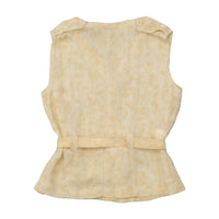 Frilla Belted Cupro Sleeveless Utility Blouse
