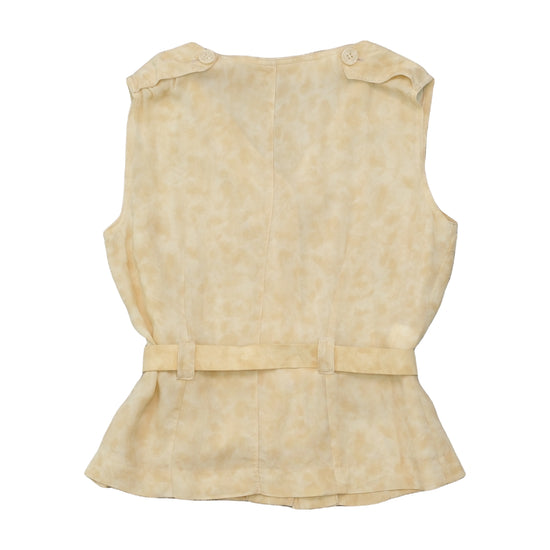 Frilla Belted Cupro Sleeveless Utility Blouse