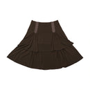 Intrend Layered Brown Midi Skirt