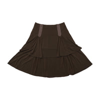 Intrend Layered Brown Midi Skirt