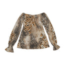 Beige Animal Print Blouse