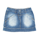ZUKI Distressed Washed Denim Mini Skirt