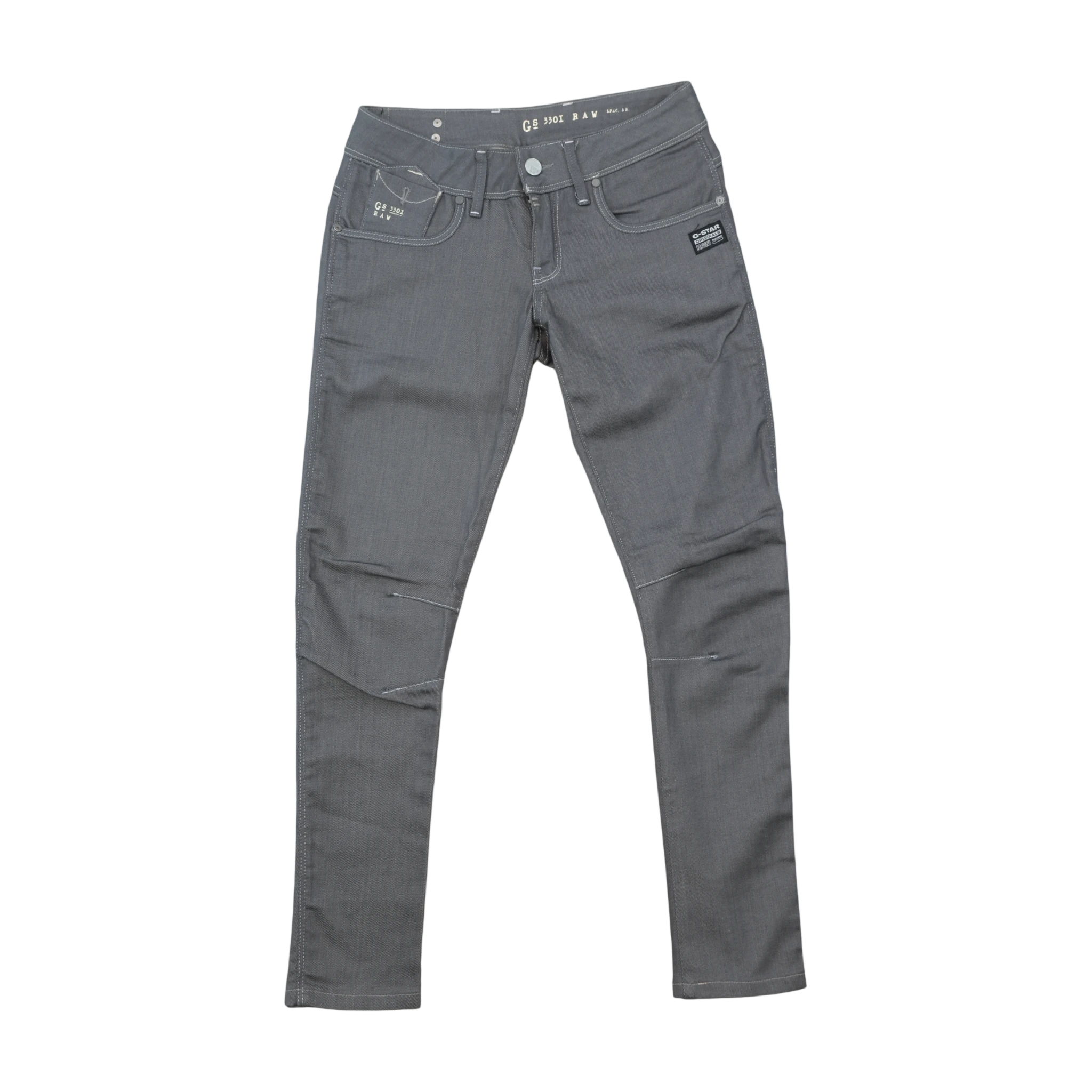 G-Star RAW Grey Articulated Knee Zipper Pocket Jeans