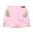 Just Cavalli Pink Tie-Dye Denim Mini Skirt