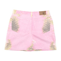 Just Cavalli Pink Tie-Dye Denim Mini Skirt