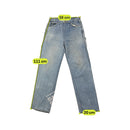 Calças de ganga de carpinteiro Dickies vintage de Lavagem Clara