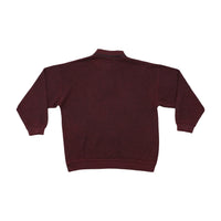 Limited Edition Vintage Cotton Blend Rib Knit Collared Sweater