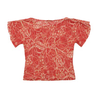 Marella Tricot Abstract Print Sheer Blouse