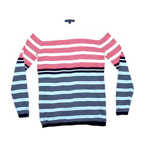 Tommy Hilfiger Striped Cotton Crewneck Sweater