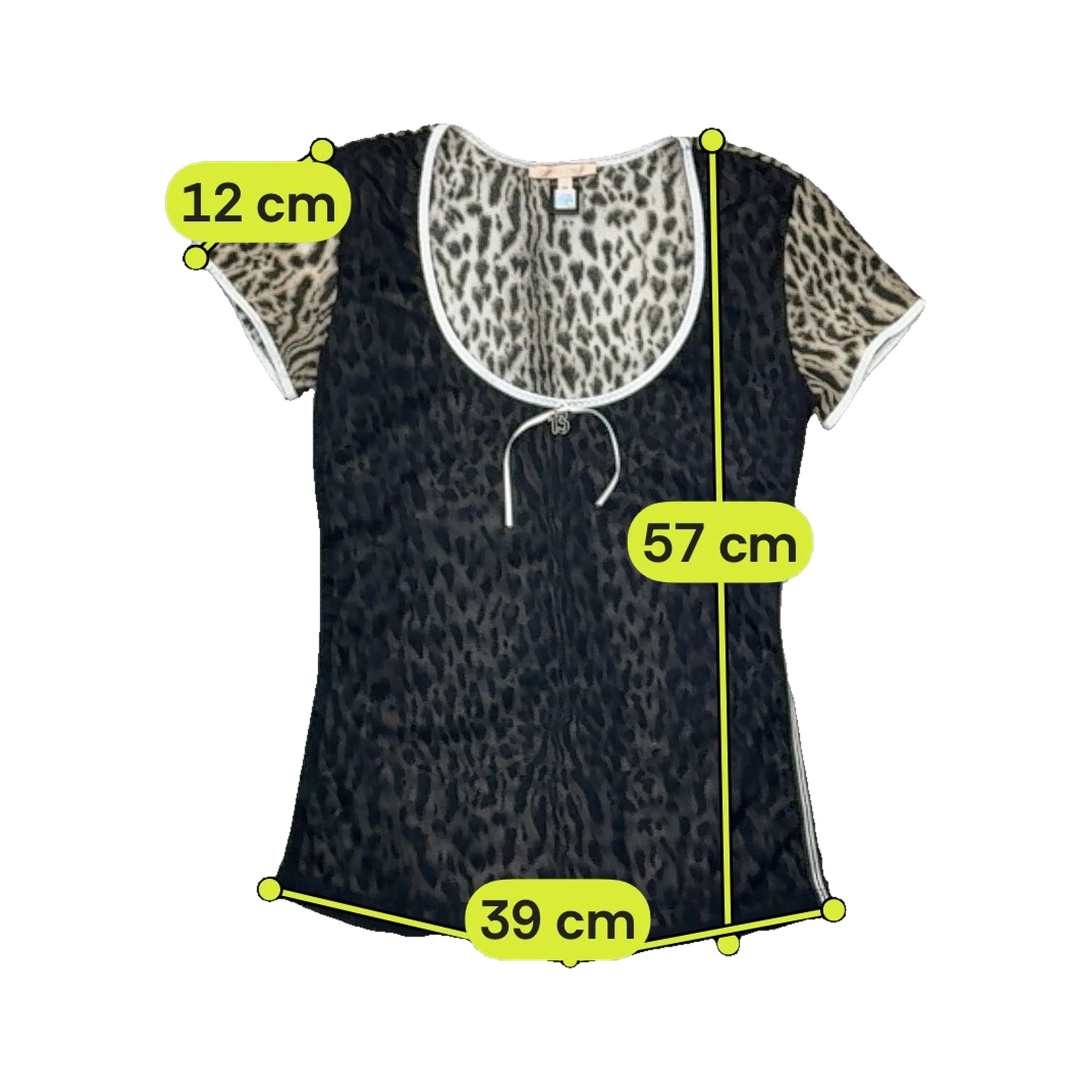 Roberto Cavalli Leopard Print Mesh T-shirt