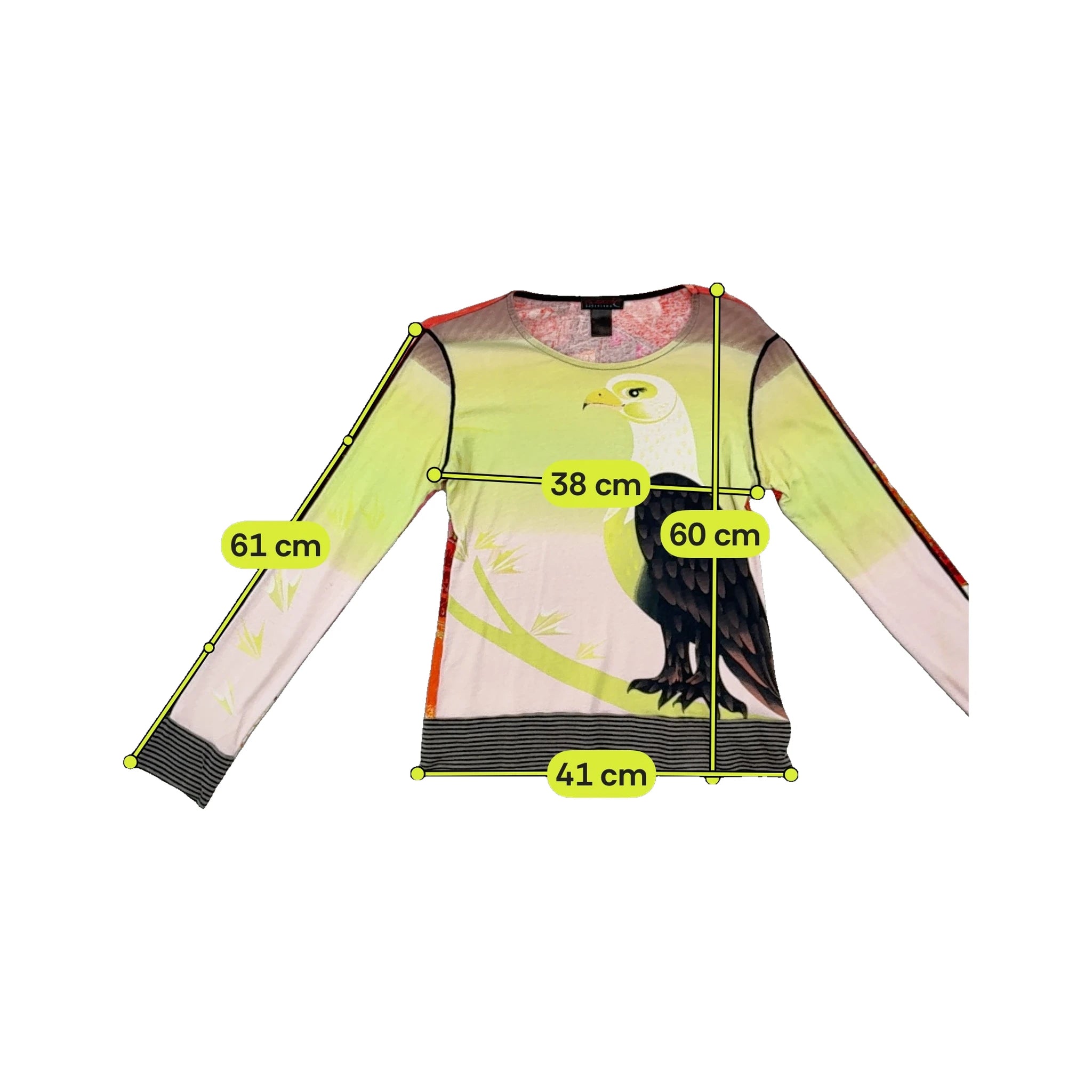Custo Barcelona Graphic Eagle City Print Cotton Long Sleeve T-shirt