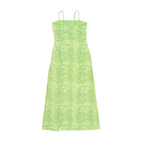 Americo Tavar Green Zebra Print Mesh Maxi Dress