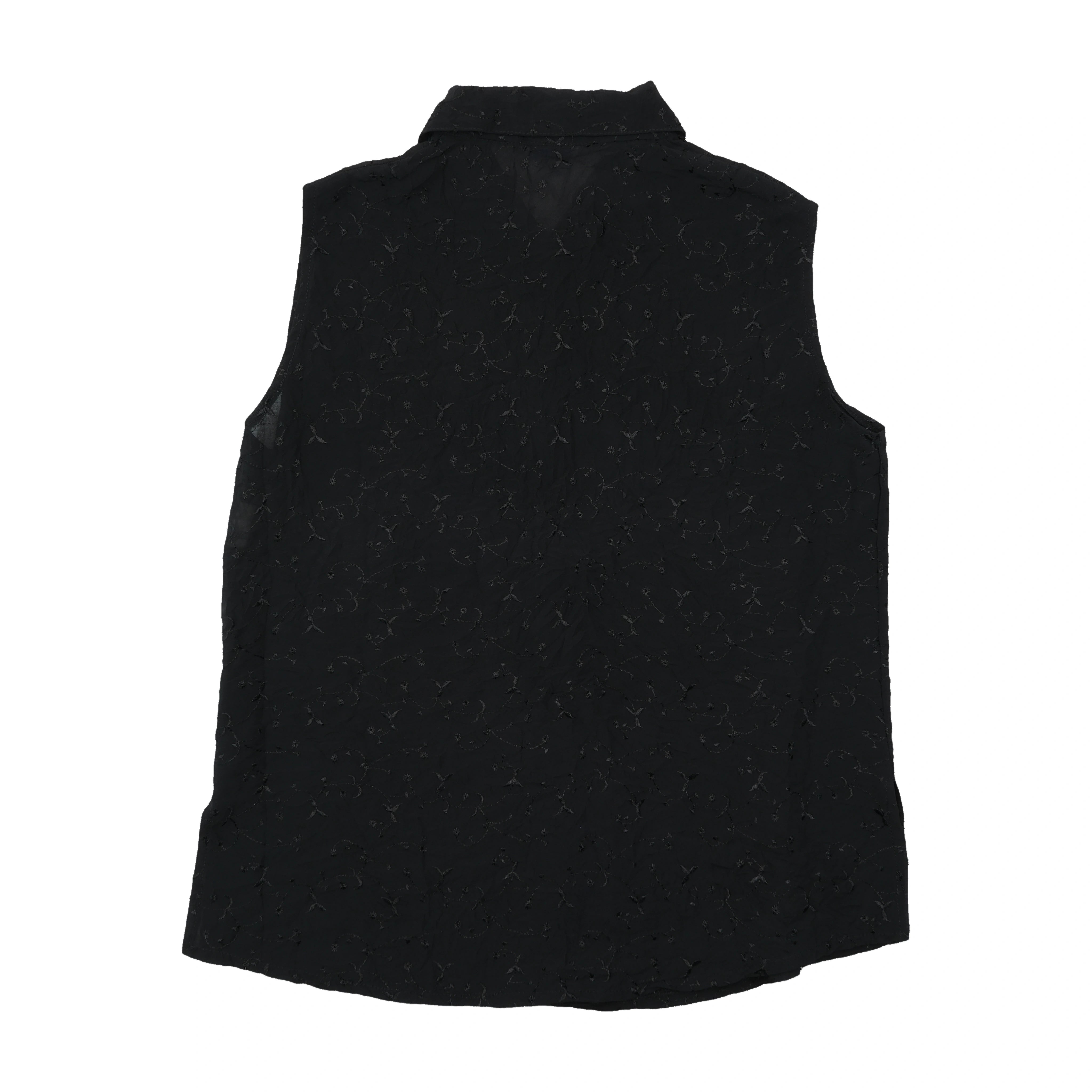 ARMONY All-Over Embroidered Pattern Snap-Front Vest Jacket