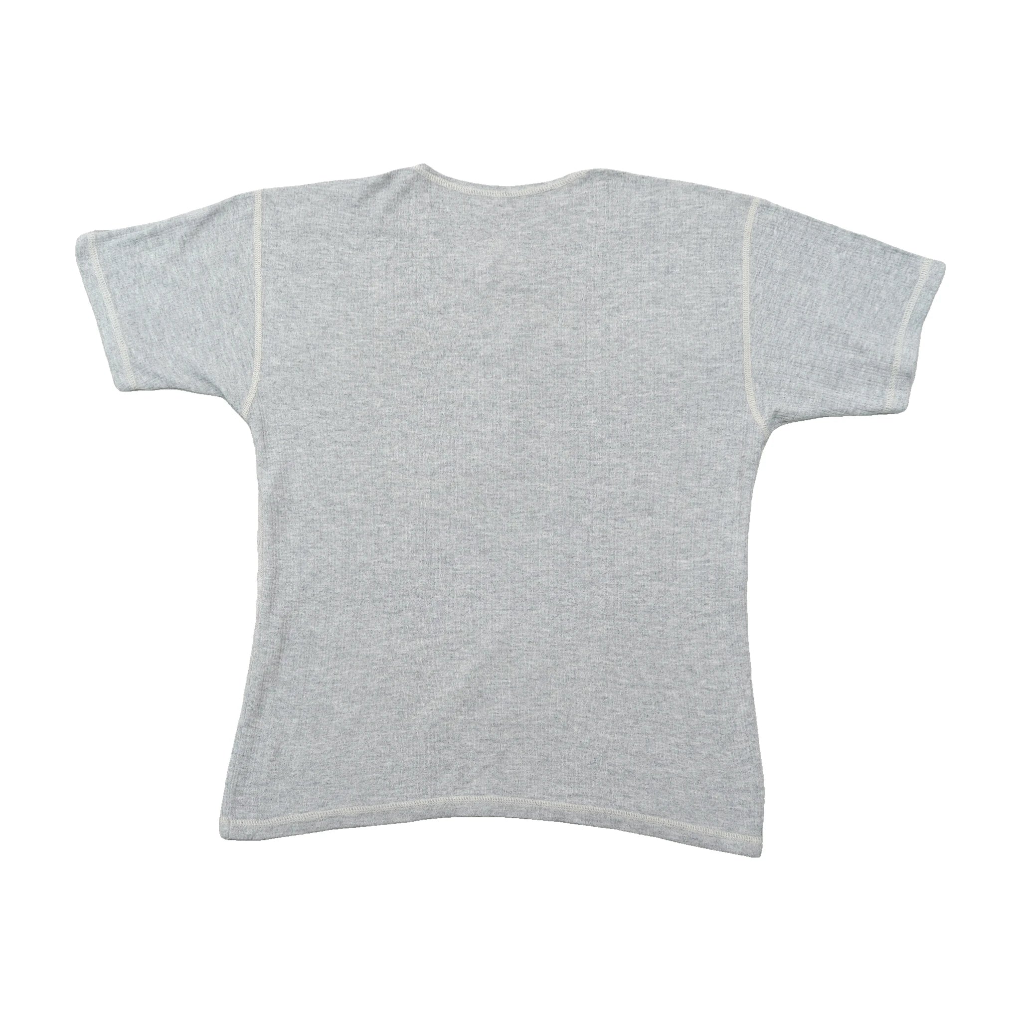 Vintage Heather Gray Ribbed Henley Shirt