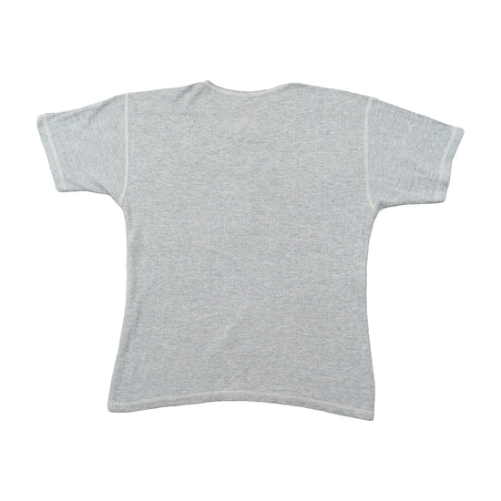 Vintage Heather Gray Ribbed Henley Shirt