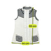 Bonita Striped Zip Front Cotton Blend Sleeveless Sweater (Repriced)
