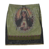 Vive Maria Virgin Mary Graphic Mesh Mini Skirt