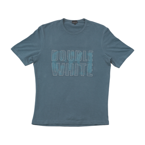Calvin Klein Jeans Double White Stretch Cotton Graphic T-shirt