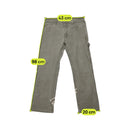 Calças de trabalho de carpinteiro Dickies vintage cinzentas em algodão Desgastadas
