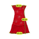 Red Glitter Tulle Strapless Bubble Hem Dress
