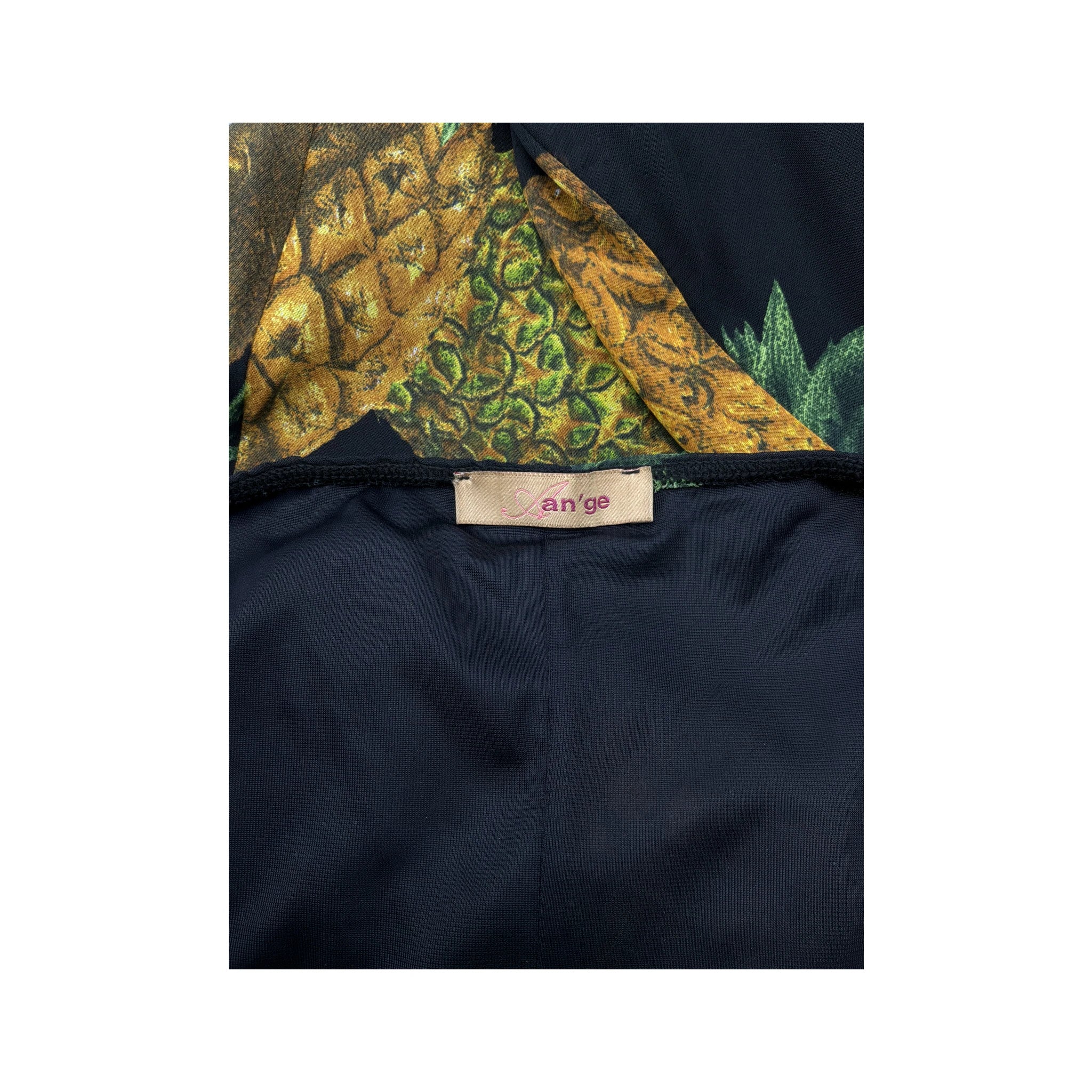 Lange Pineapple Print Handkerchief Hem Dress