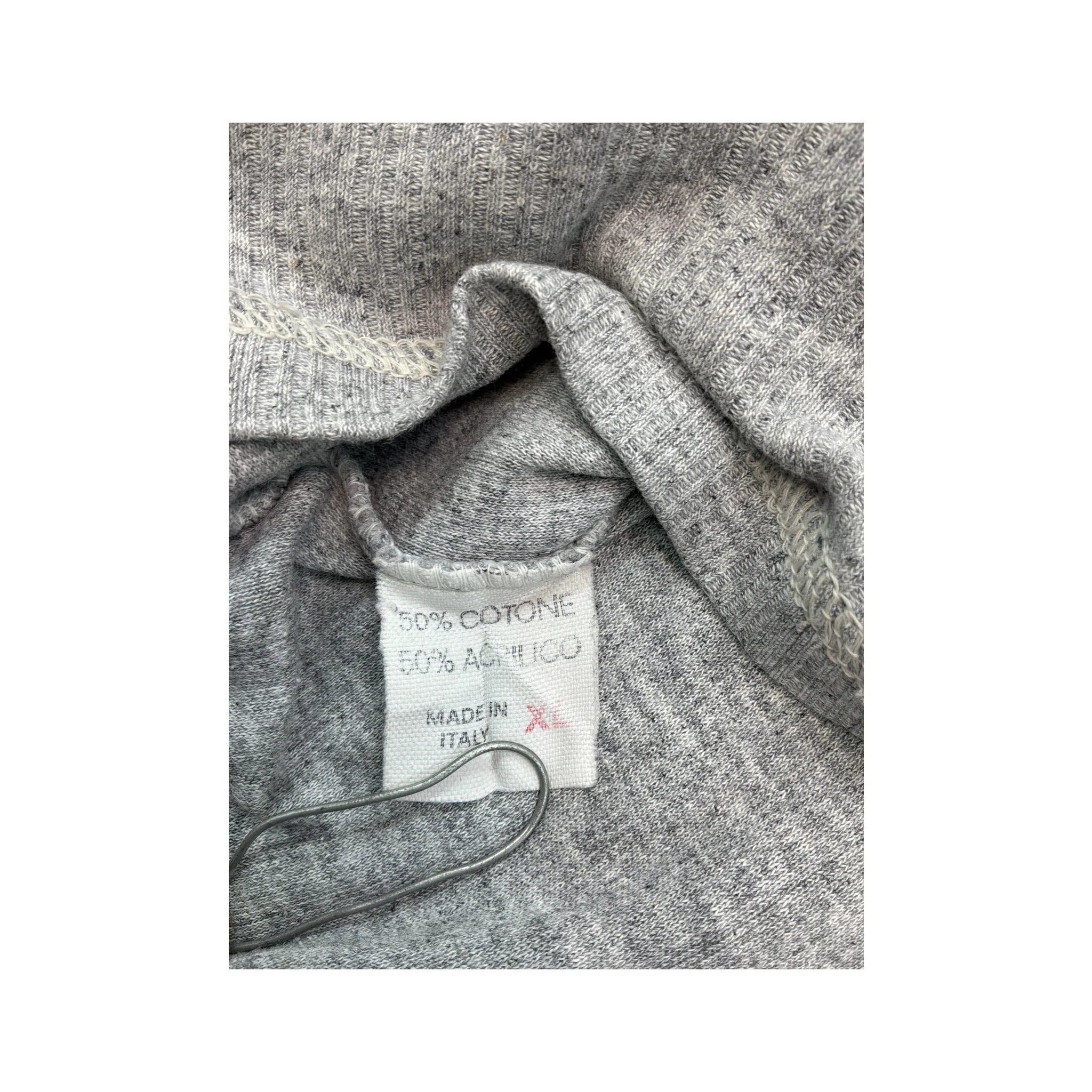 Vintage Heather Gray Ribbed Henley Shirt