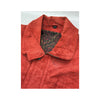 Red Suede Utility Jacket with Paisley Lining