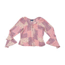 Arizona Patchwork Print Bell Sleeve Blouse