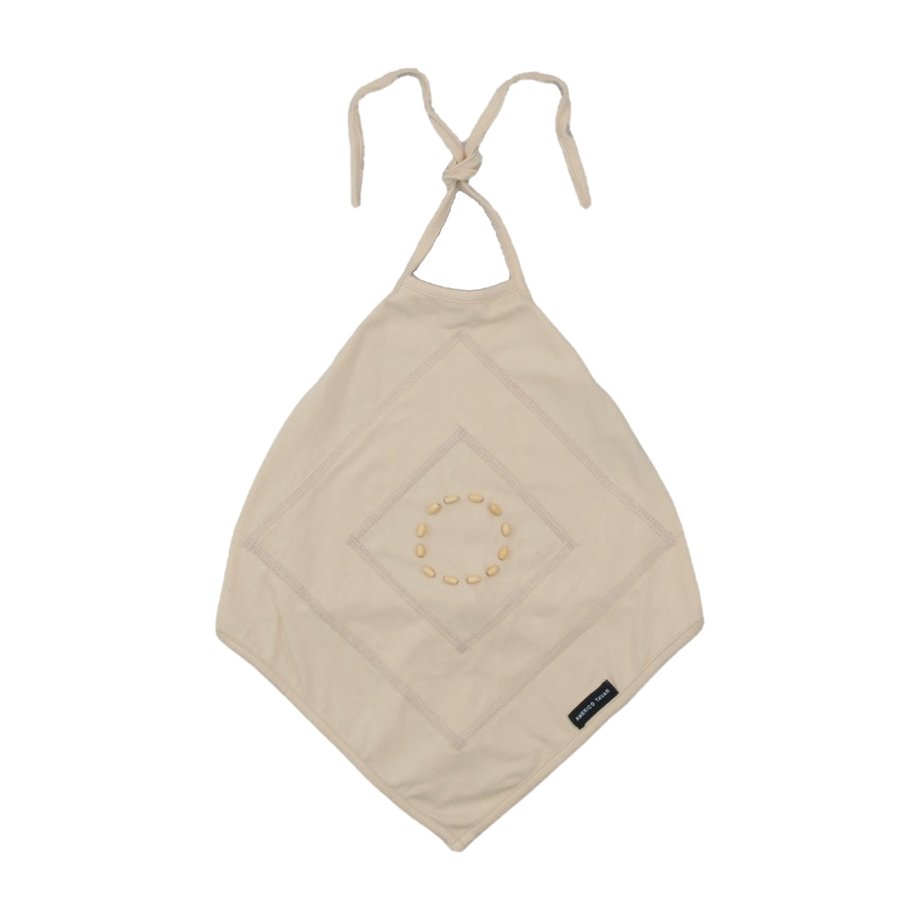 Americo Tavar Beaded Handkerchief Halter Tank Top