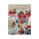 canda Watercolor Floral Print Button Up Shirt