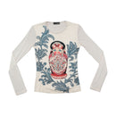 Scuola della Prima Matrioska Graphic Mesh Long Sleeve T-shirt