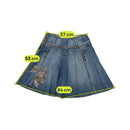 Promod Embellished Pleated Cotton Denim Skirt