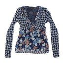 Bighet Sheer Ruffle Trim Floral Mesh Blouse (Repriced)