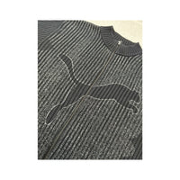 Puma Rib Knit Full Zip Logo Sweater