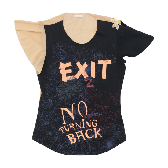 Fornarina Graphic Flutter Sleeve T-shirt