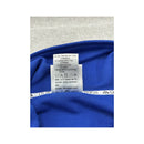 Adidas Vintage Blue 3-Stripe Quarter-Zip Cotton Sweater