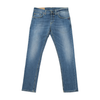 Mid-Wash Slim Straight Jeans
